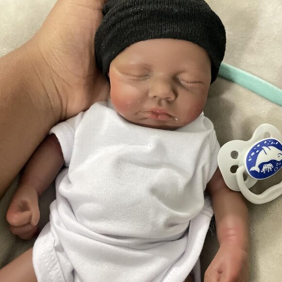 🆕 Full Body Platinum Silicone Baby Dolls Newborn Adam-Tan Reborn Baby Boy - Picture 4 of 10